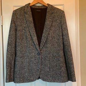 Ann Taylor back and white tweed blazer sz 12